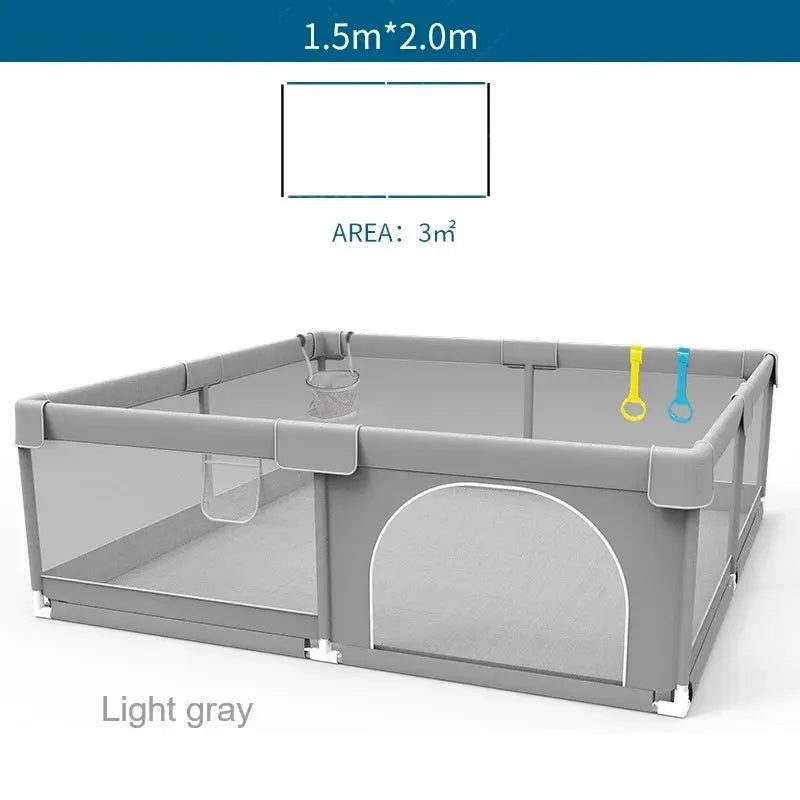 Baby Playpens Indoor Baby Corralitos for Baby Playground with Pull Rings Kids Safety Barrier Fence Dry Balls Pits Large Parks