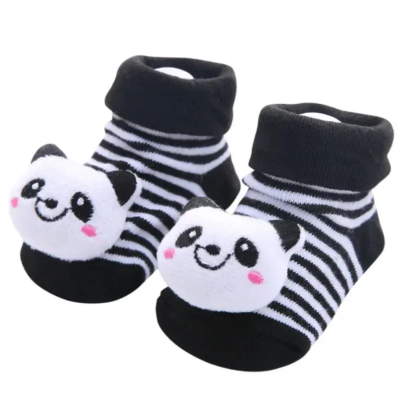 1 Pair Cotton Baby Socks Rubber Anti Slip Boy Girl Floor Kids Toddlers Autumn Spring Animal Infant Newborn Cute Gift