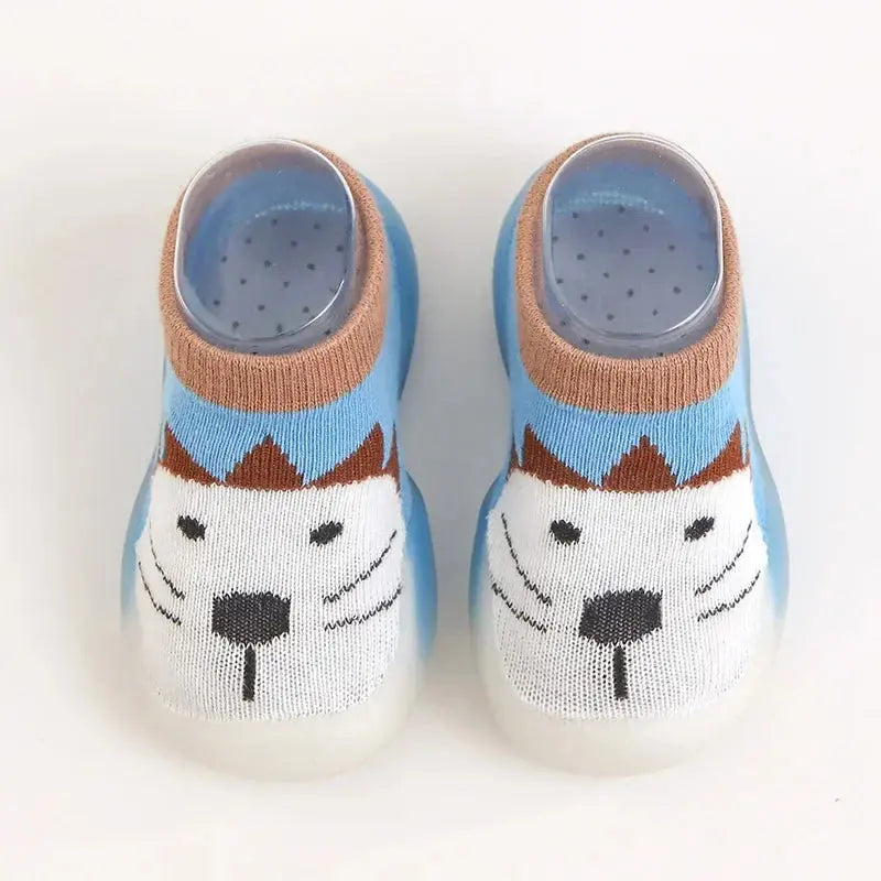 Children Anti-slip Shoes Newborn Baby Girl Cotton Non-slip Floor Socks Baby Boy Rubber Sole Cartoon Indoor Socks Infant Shoes