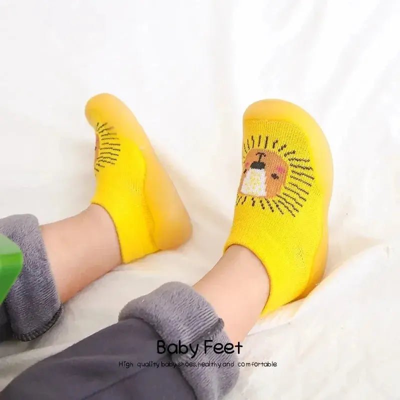 Children Anti-slip Shoes Newborn Baby Girl Cotton Non-slip Floor Socks Baby Boy Rubber Sole Cartoon Indoor Socks Infant Shoes