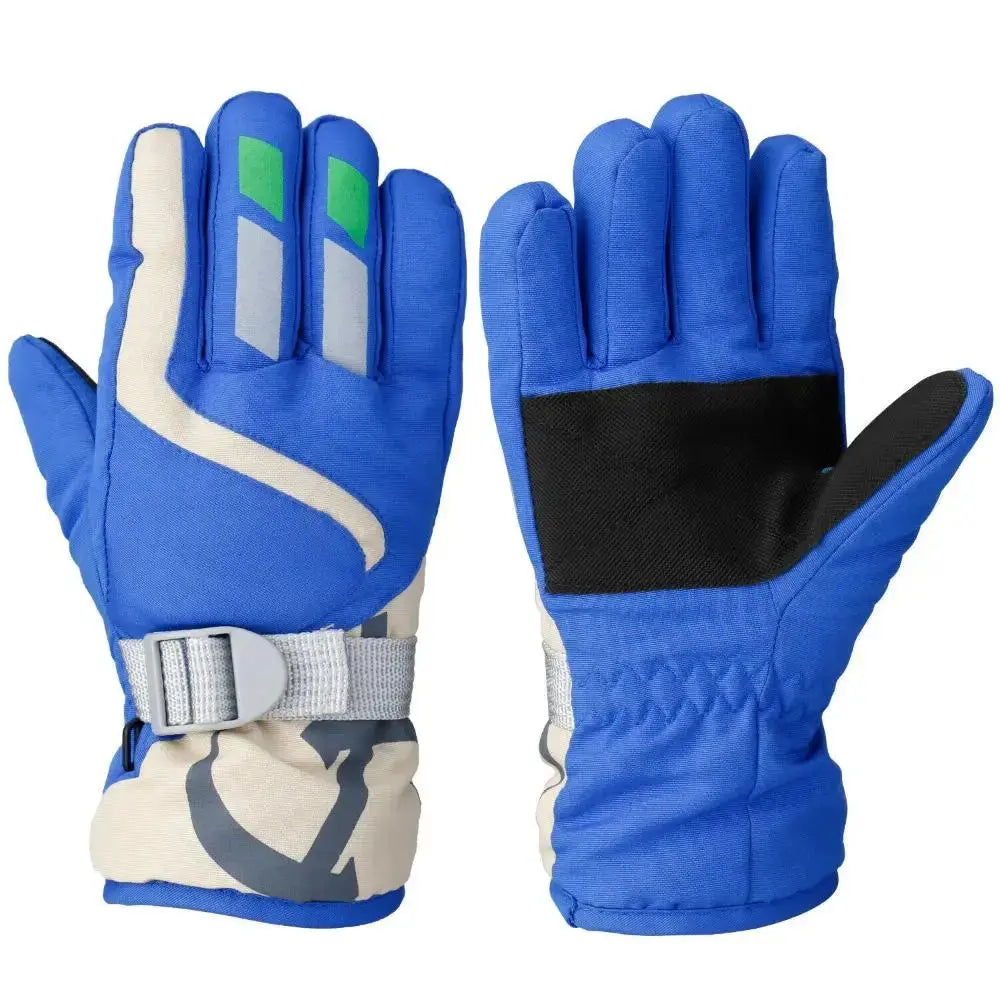 Thermal Ski Gloves Children Kids Winter Fleece Waterproof Warm Child Snowboard Snow Gloves 3 Fingers for Skiing Riding перч