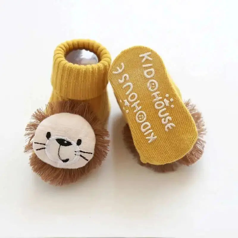 1 Pair Cotton Baby Socks Girls Boys Rubber Anti Slip Floor Cartoon Kids Toddlers Autumn Spring Newborn Infant Gift