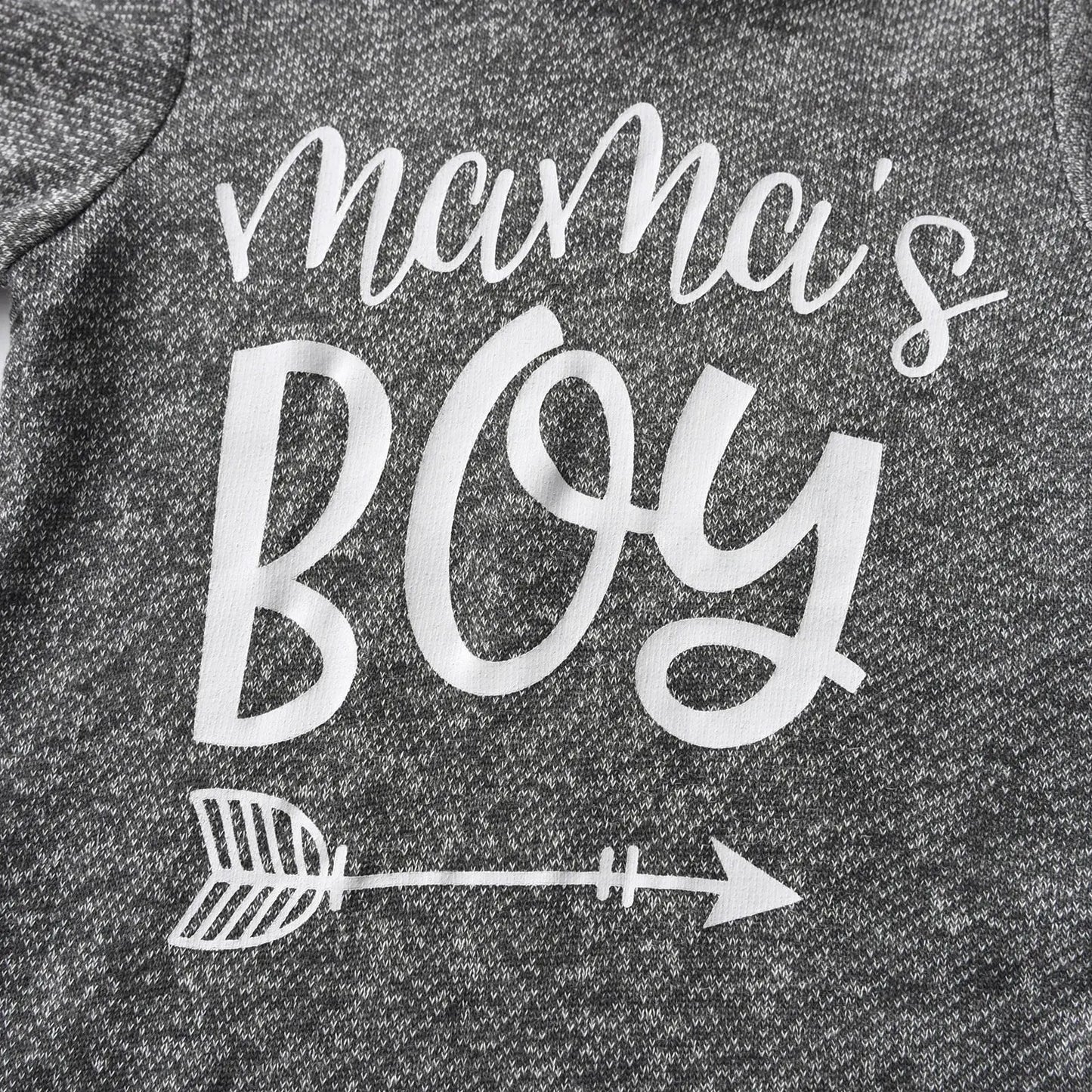 Baby Boy Clothes "Mama's Boy" Letter Printed Hoodie Sweatshirt Tops + Plaid Pants, 2PCS Fall Winter Outfits Set