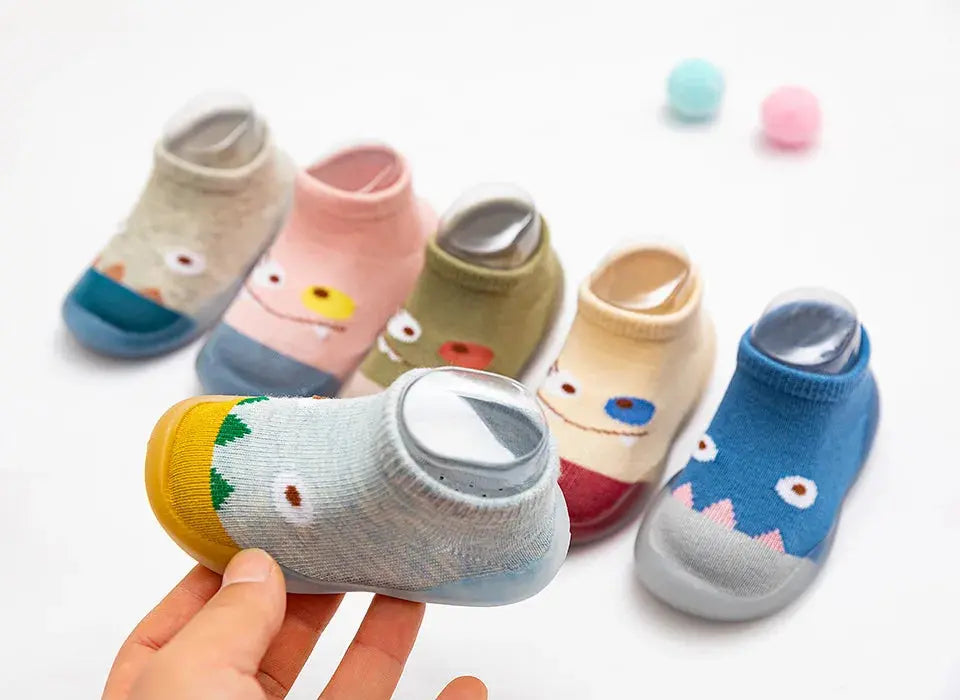 Children Anti-slip Shoes Newborn Baby Girl Cotton Non-slip Floor Socks Baby Boy Rubber Sole Cartoon Indoor Socks Infant Shoes