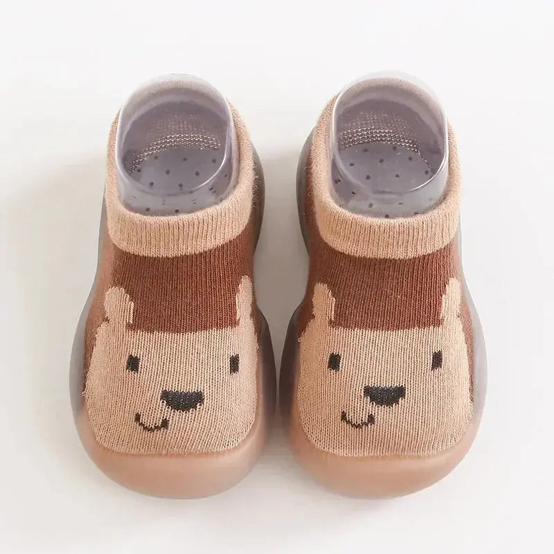 Children Anti-slip Shoes Newborn Baby Girl Cotton Non-slip Floor Socks Baby Boy Rubber Sole Cartoon Indoor Socks Infant Shoes
