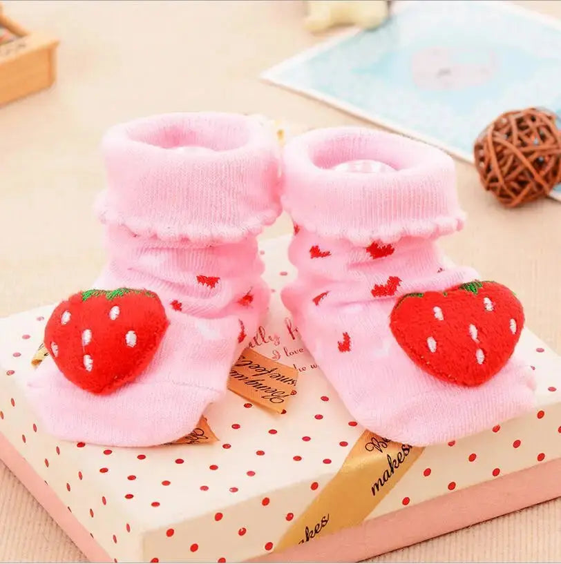1 Pair Cotton Baby Socks Rubber Anti Slip Boy Girl Floor Kids Toddlers Autumn Spring Animal Infant Newborn Cute Gift