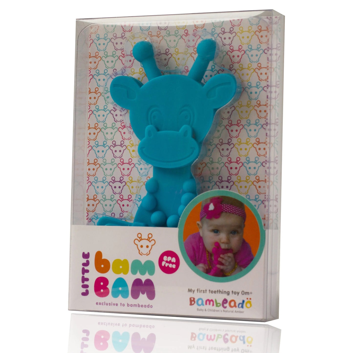 Little bamBAM Baby Teething Toy – Natural Rubber & Baltic Amber