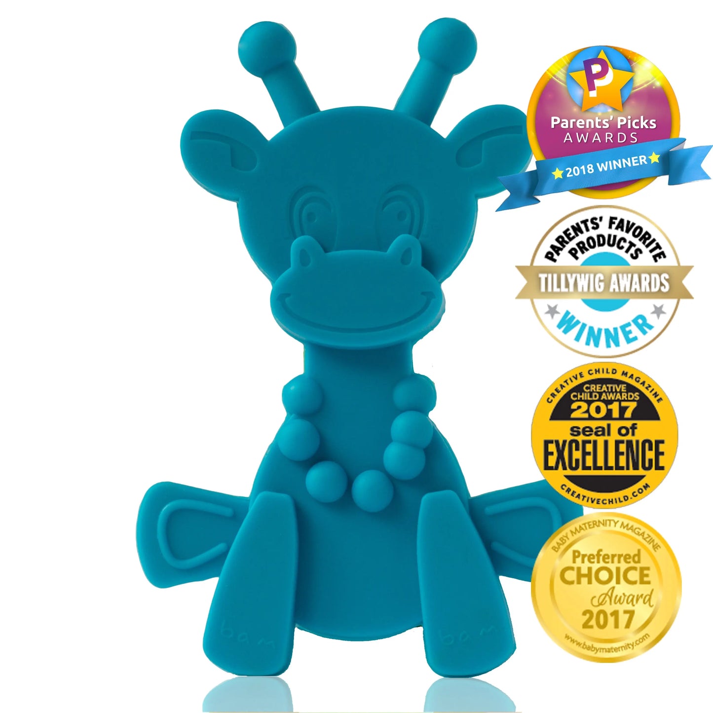 Little bamBAM Baby Teething Toy – Natural Rubber & Baltic Amber
