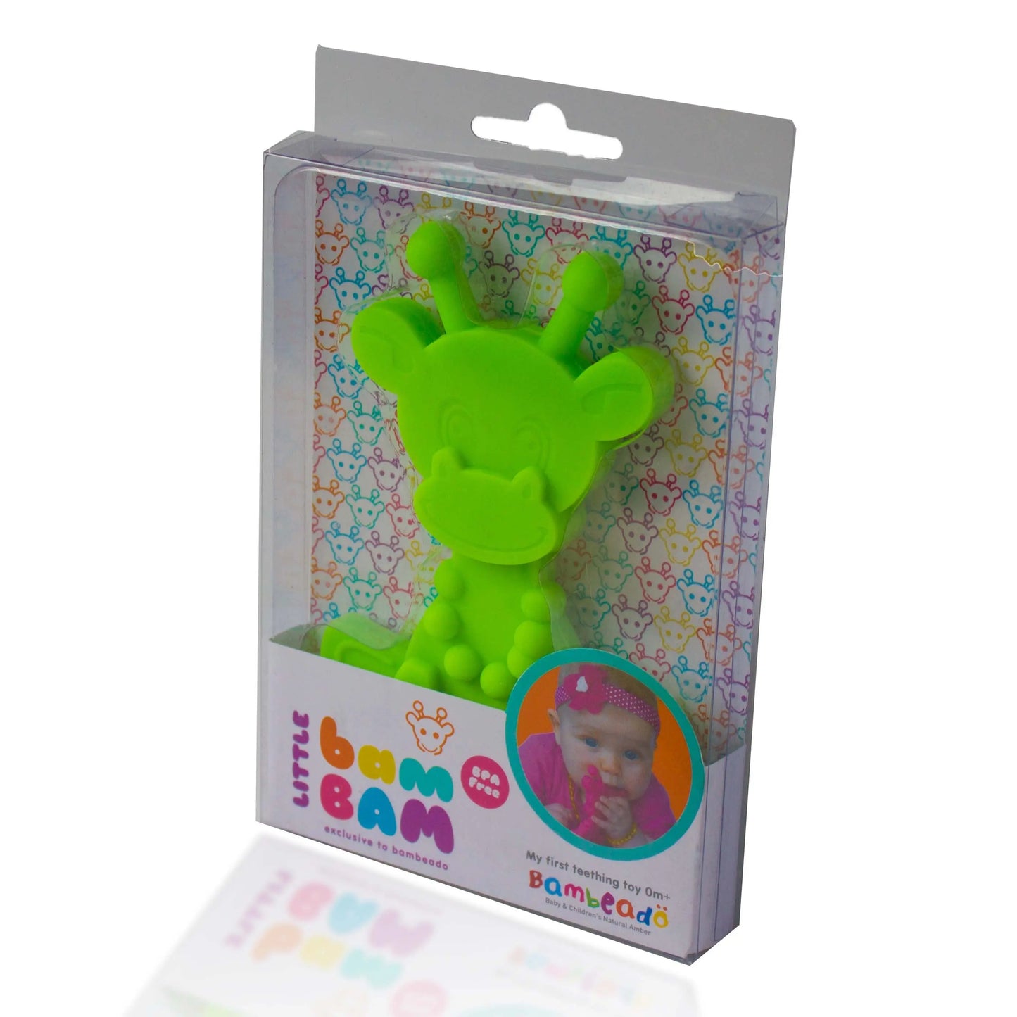 Little bamBAM Baby Teething Toy – Natural Rubber & Baltic Amber