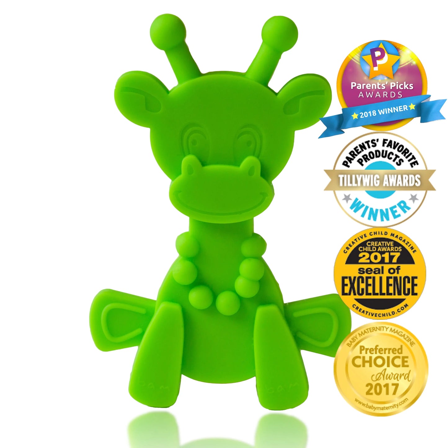 Little bamBAM Baby Teething Toy – Natural Rubber & Baltic Amber