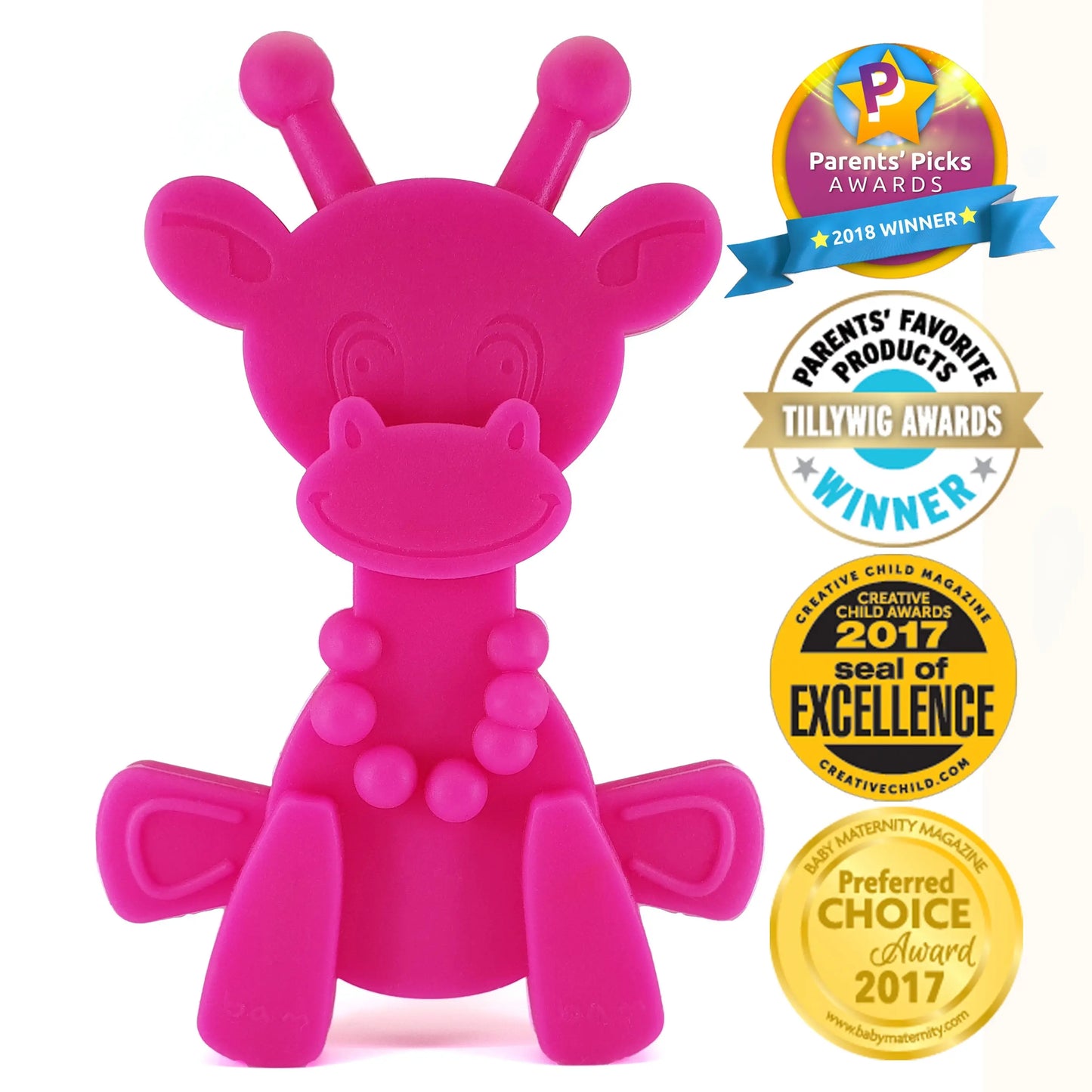 Little bamBAM Baby Teething Toy – Natural Rubber & Baltic Amber