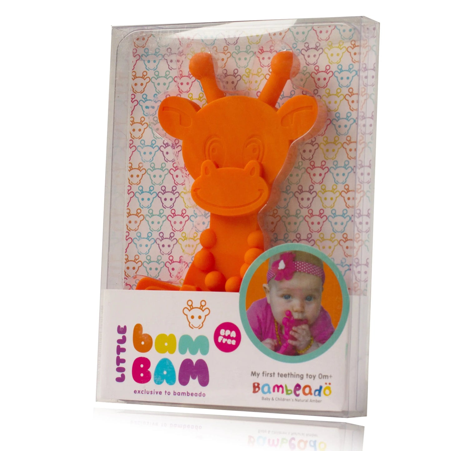 Little bamBAM Baby Teething Toy – Natural Rubber & Baltic Amber