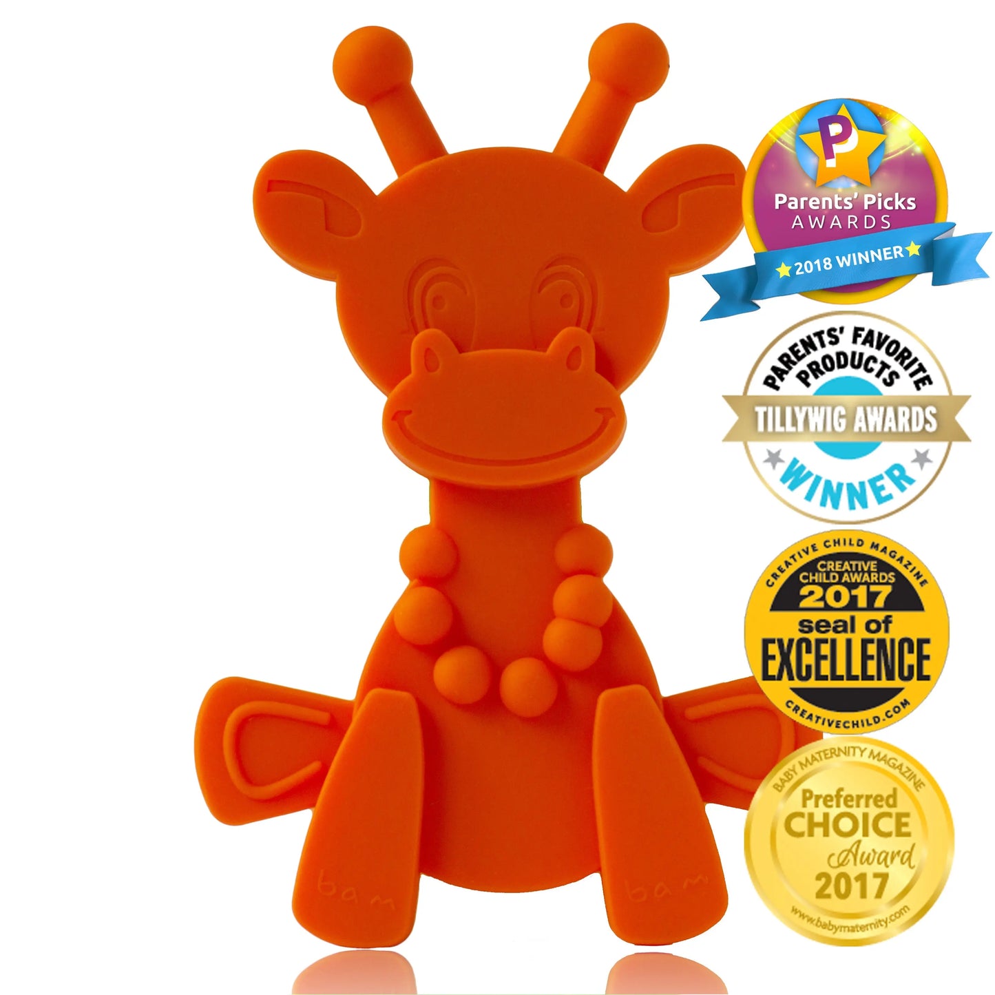 Little bamBAM Baby Teething Toy – Natural Rubber & Baltic Amber