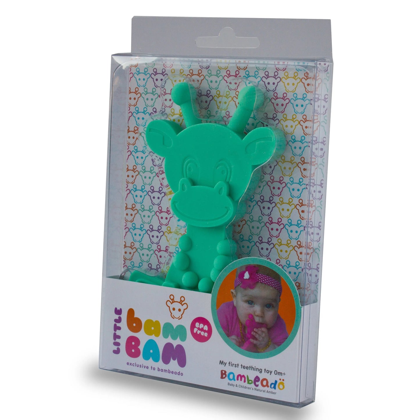 Little bamBAM Baby Teething Toy – Natural Rubber & Baltic Amber
