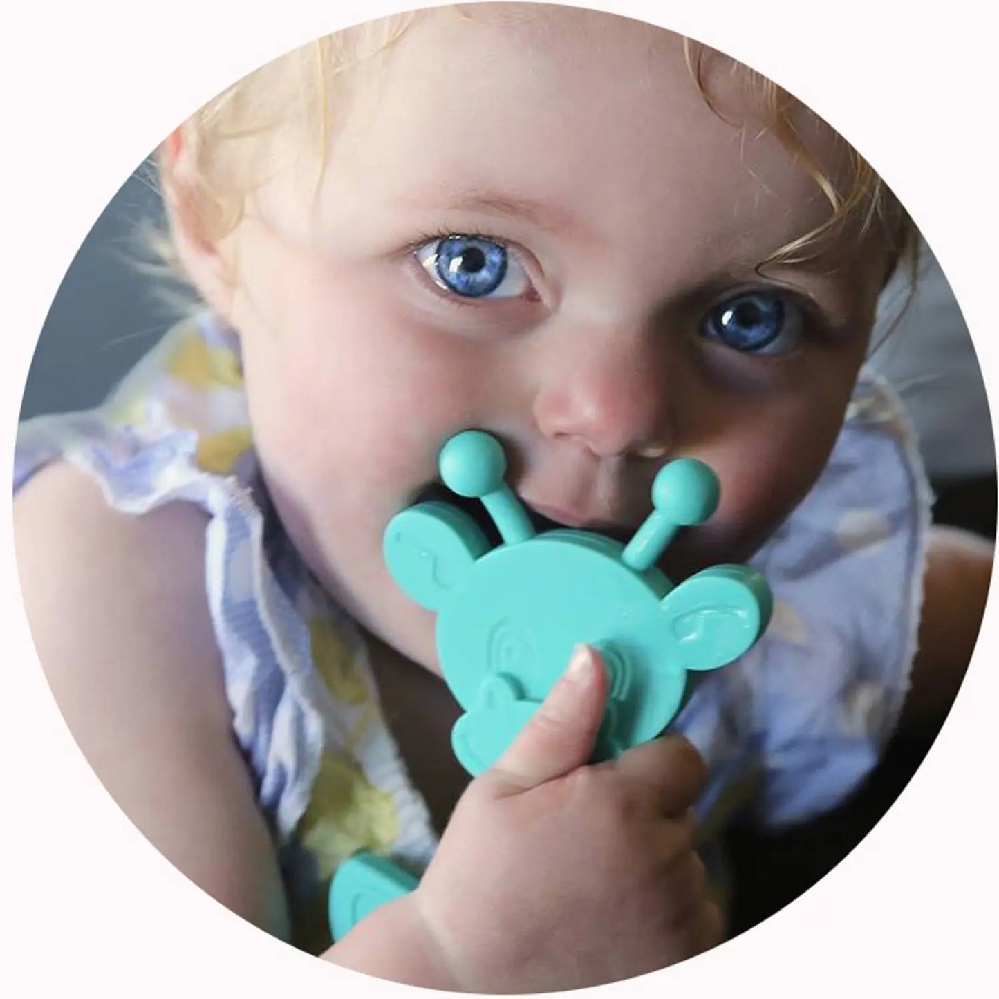 Little bamBAM Baby Teething Toy – Natural Rubber & Baltic Amber