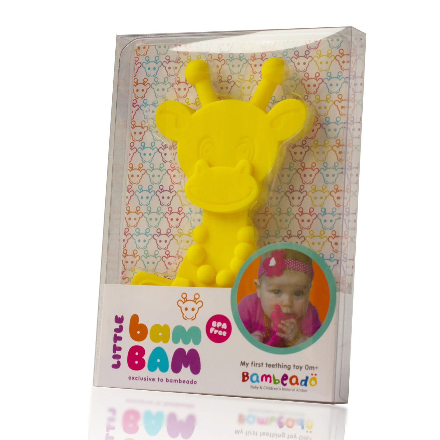 Little bamBAM Baby Teething Toy – Natural Rubber & Baltic Amber