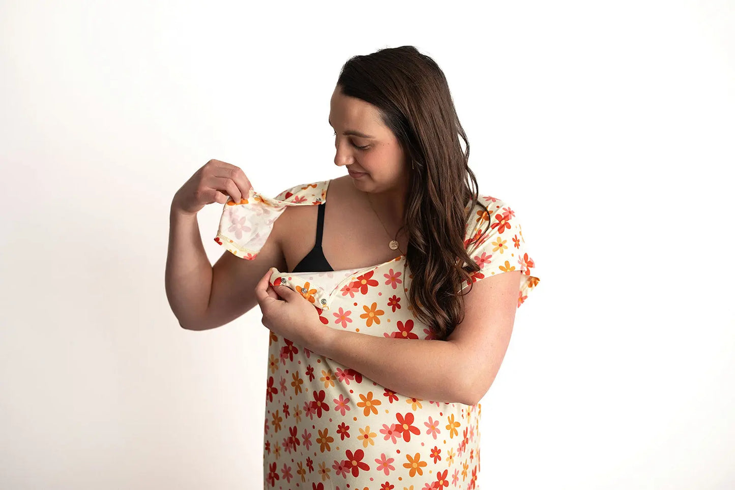 70s Groovy Mommy Labor and Delivery Nursing Hospital Gown Three Little Tots