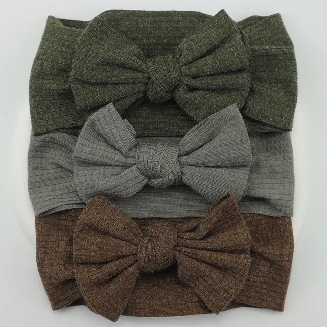 3Pcs/Lot Knit Baby Headband Bow Set