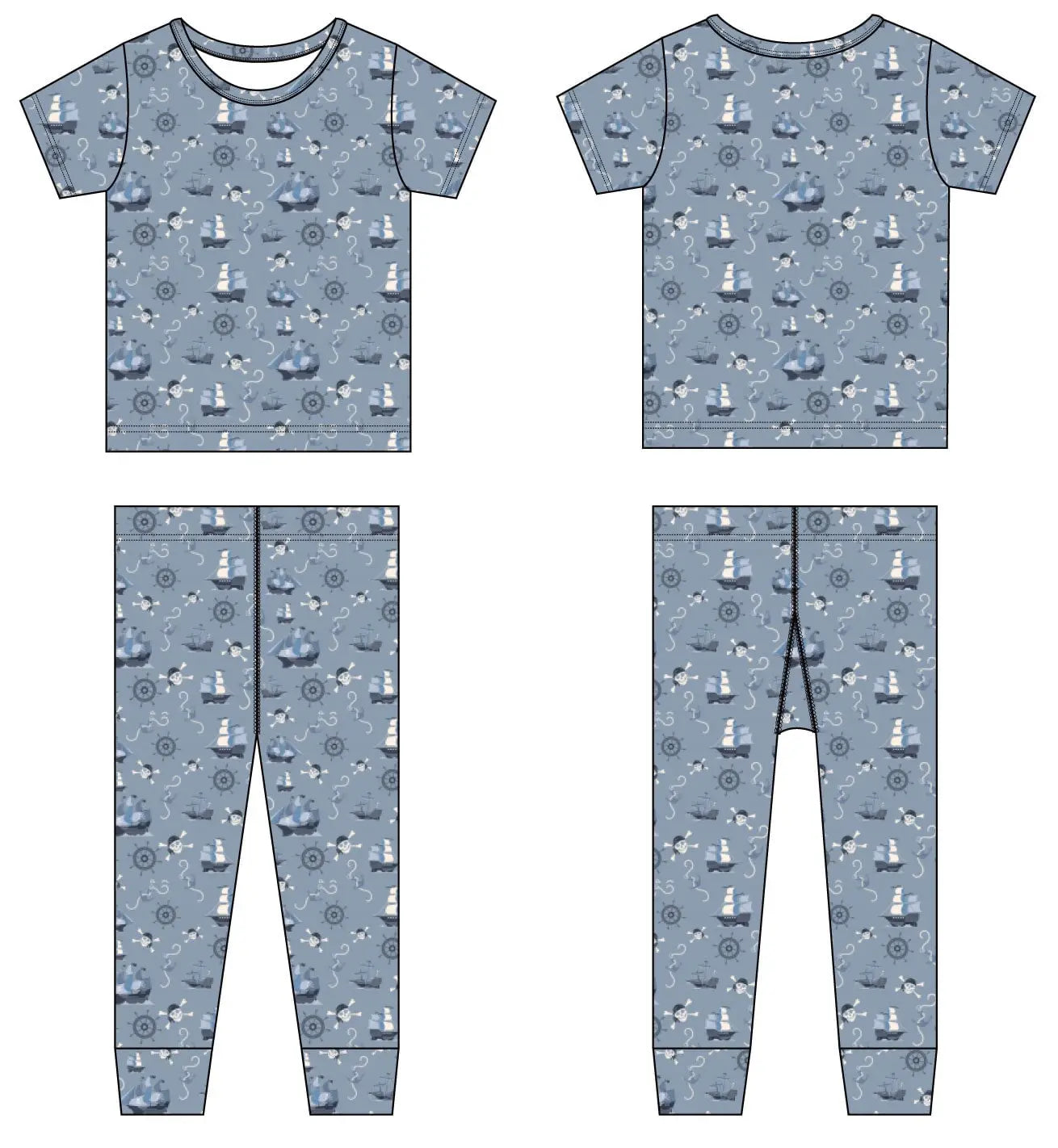 Big Kid Pajama Short Sleeve