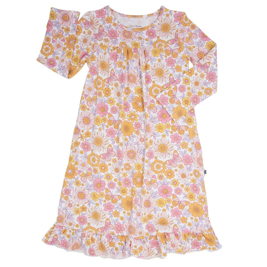 Retro Vintage Flowers Boho Dress