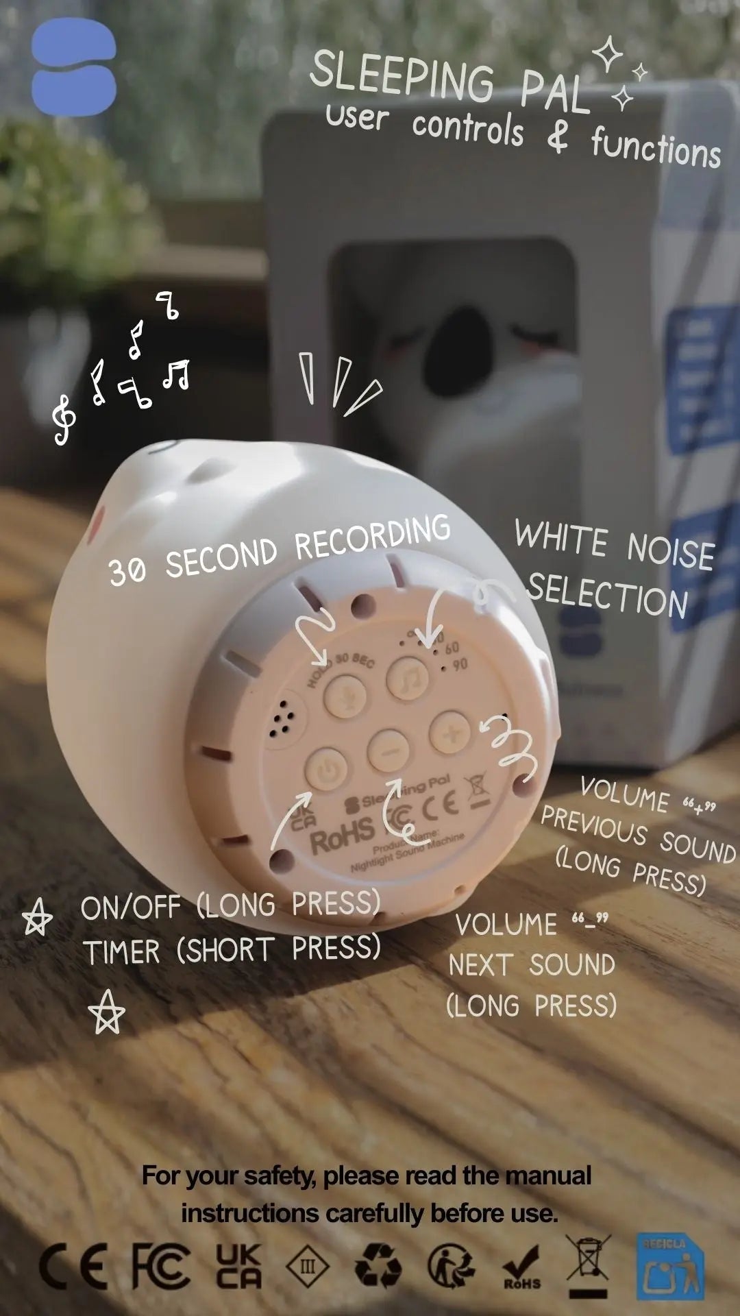 Sleeping Pal Mini Night Light Sound Machine