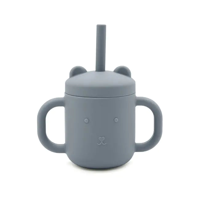 Children Portable Binaural Cup Straw