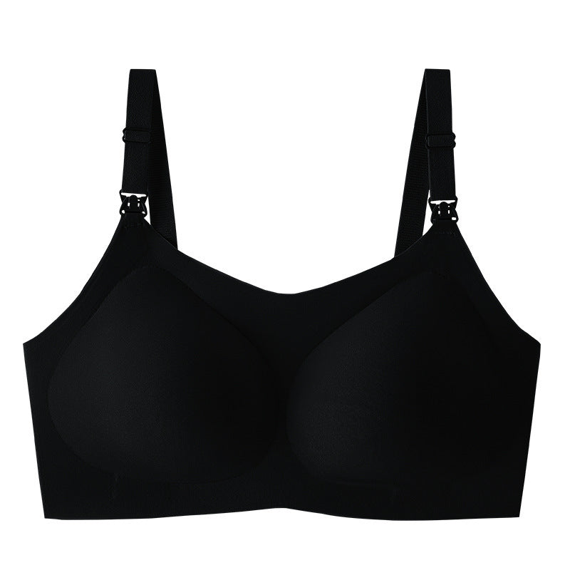 Nursing Bra Seamless Wireless One-piece Buckle