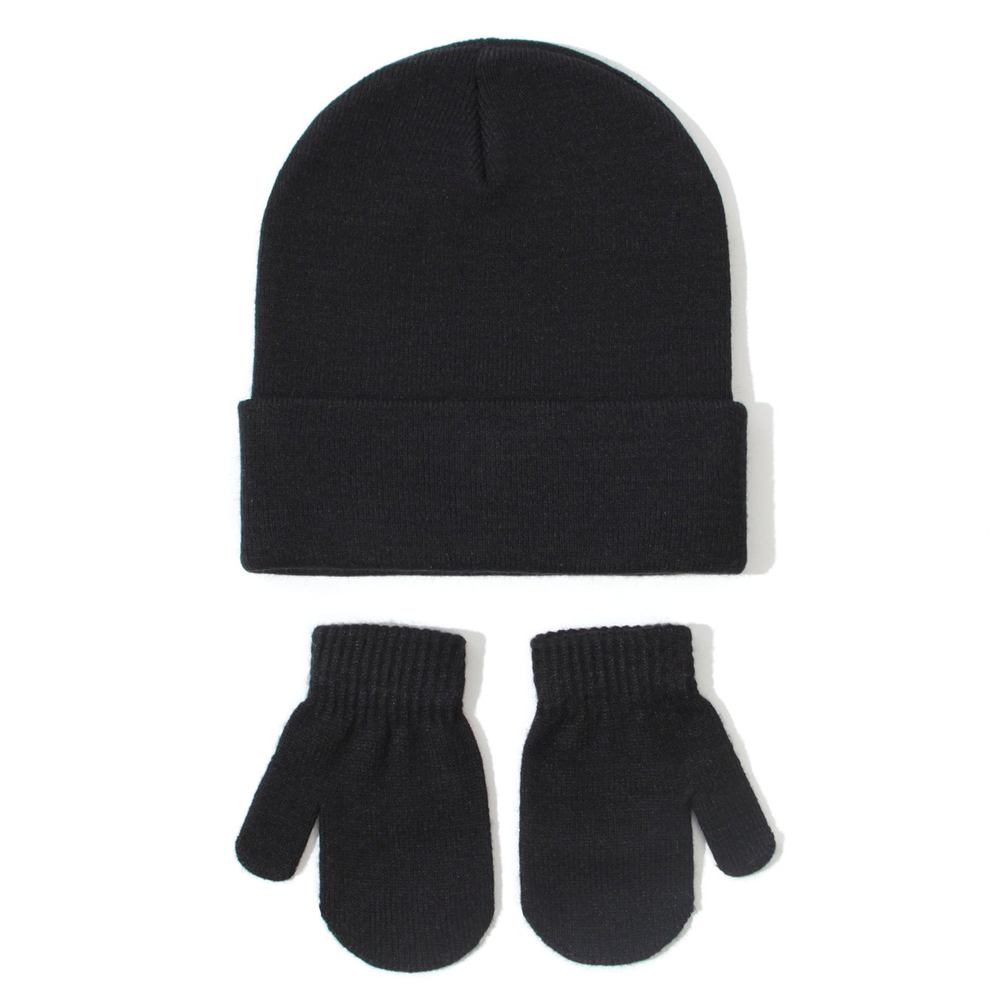 All-matching Solid Color Baby Knitted Hat Gloves Set