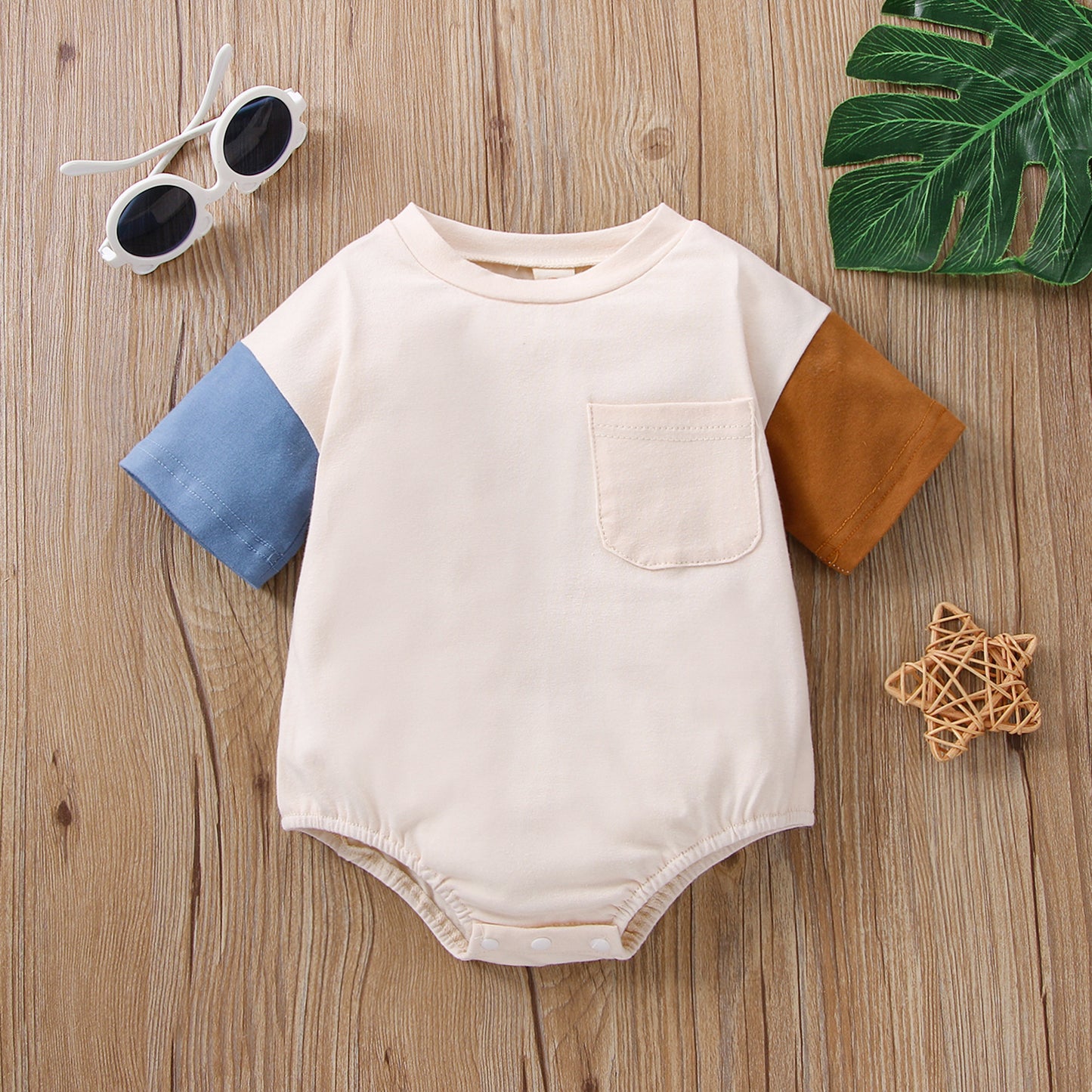 Newborn Solid Color Fashion One-piece Toddler Jumpsuit