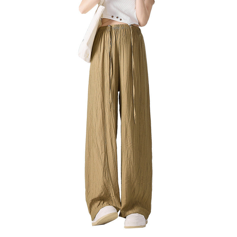 Maternity Pants Summer Drawstring Leisure Straight-leg Pants