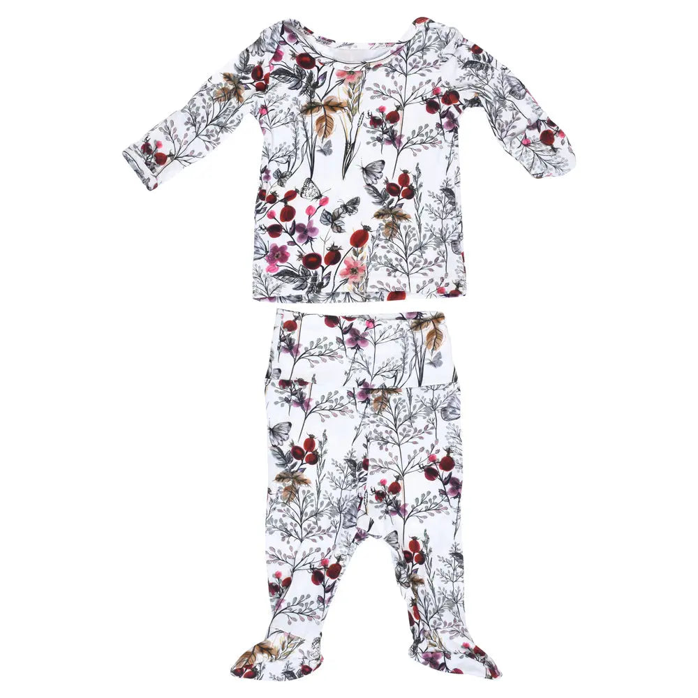 Floral Girls Kids Pajamas Three Little Tots
