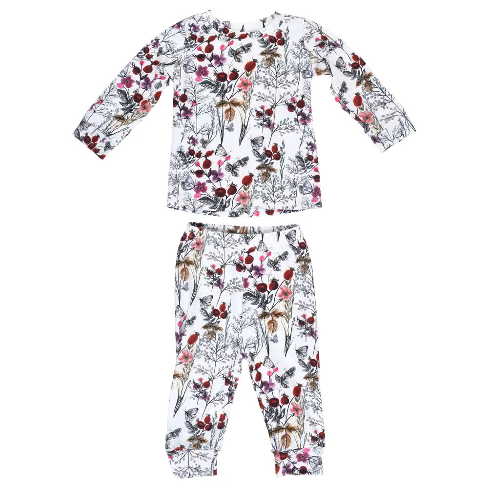 Floral Girls Kids Pajamas Three Little Tots