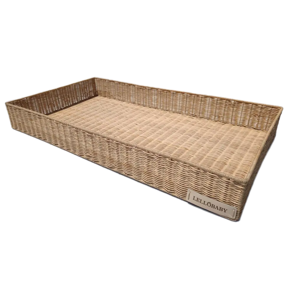 LELLOBABY™ X Hampton BABY-  Rattan Wicker Changing Tray Premier