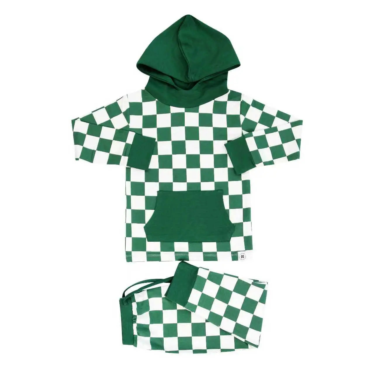 Checker Hooded Jogger Set