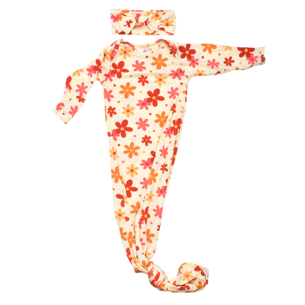 Knotted Newborn Baby Gown Collection Three Little Tots