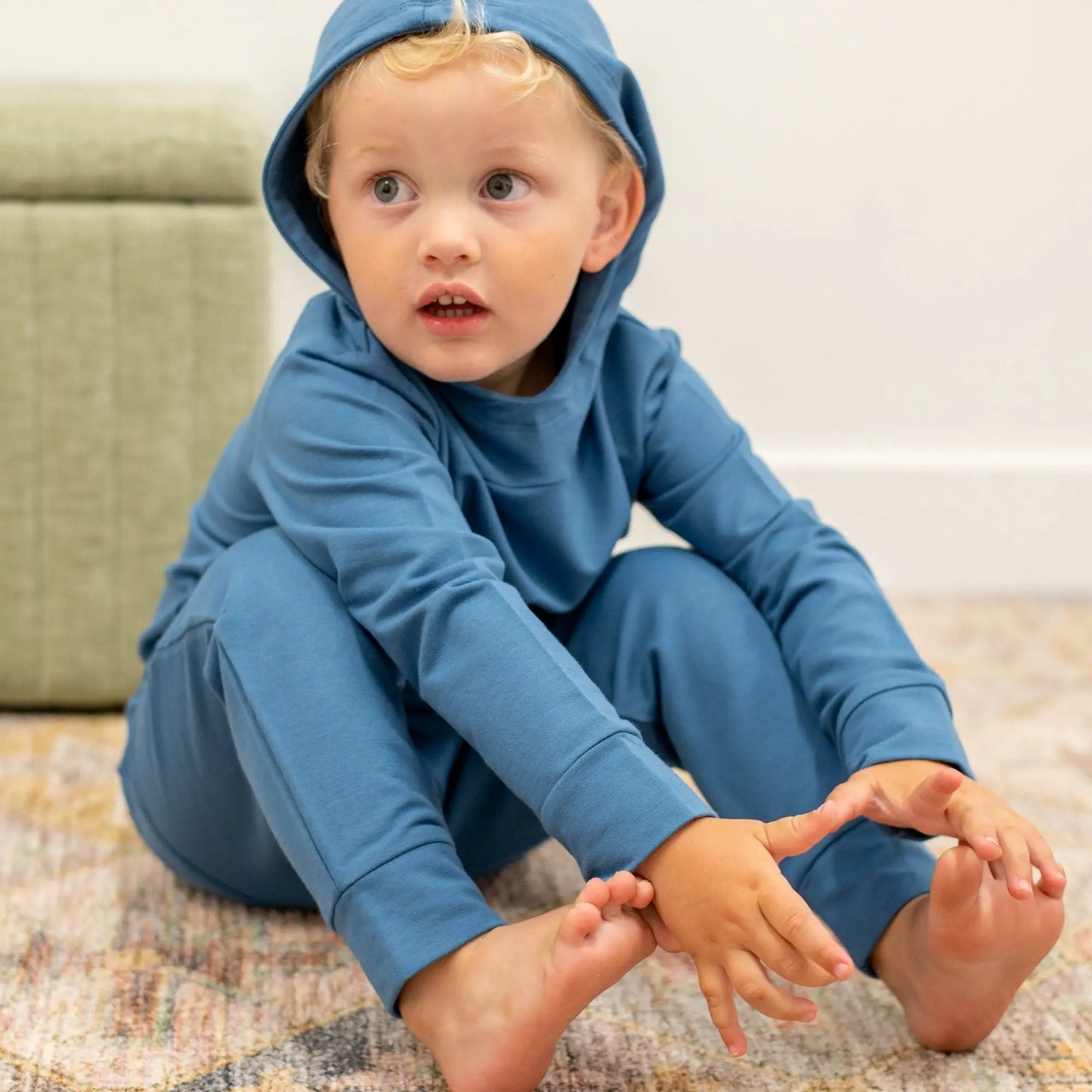 Hooded Jogger Set (Blues, Neutrals & Greens)
