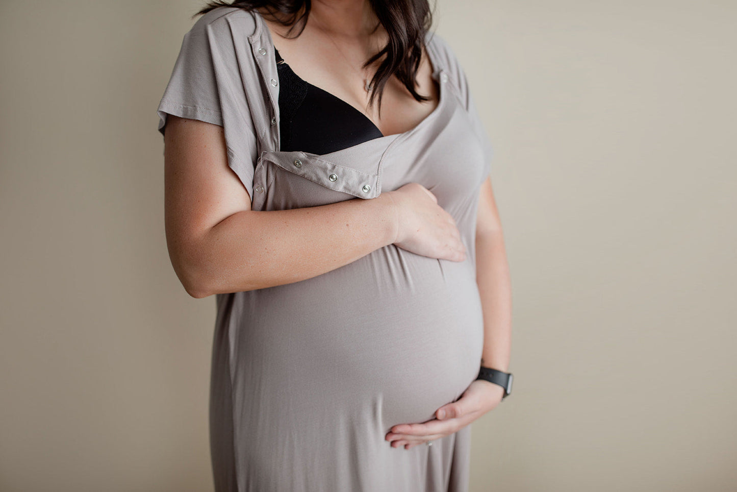 Mommy Labor and Delivery Nursing Hospital Gown - Comfortable Maternity & Postpartum Wear Three Little Tots