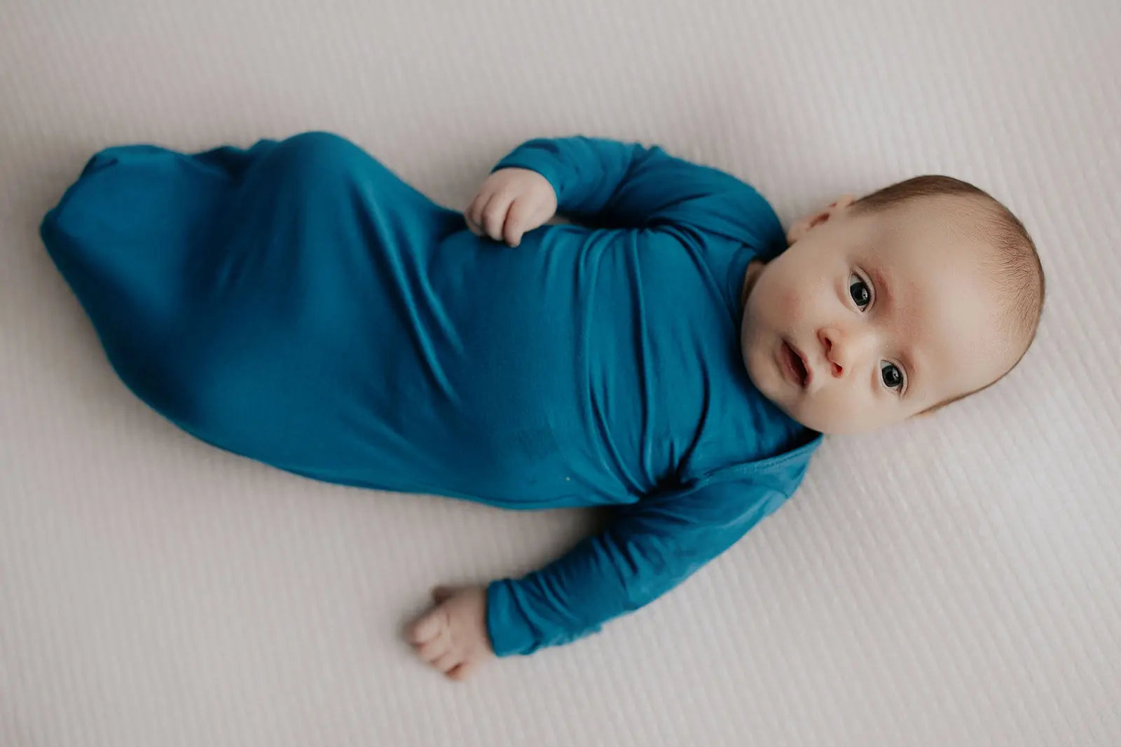 Blue Knotted Newborn Baby Gown Three Little Tots