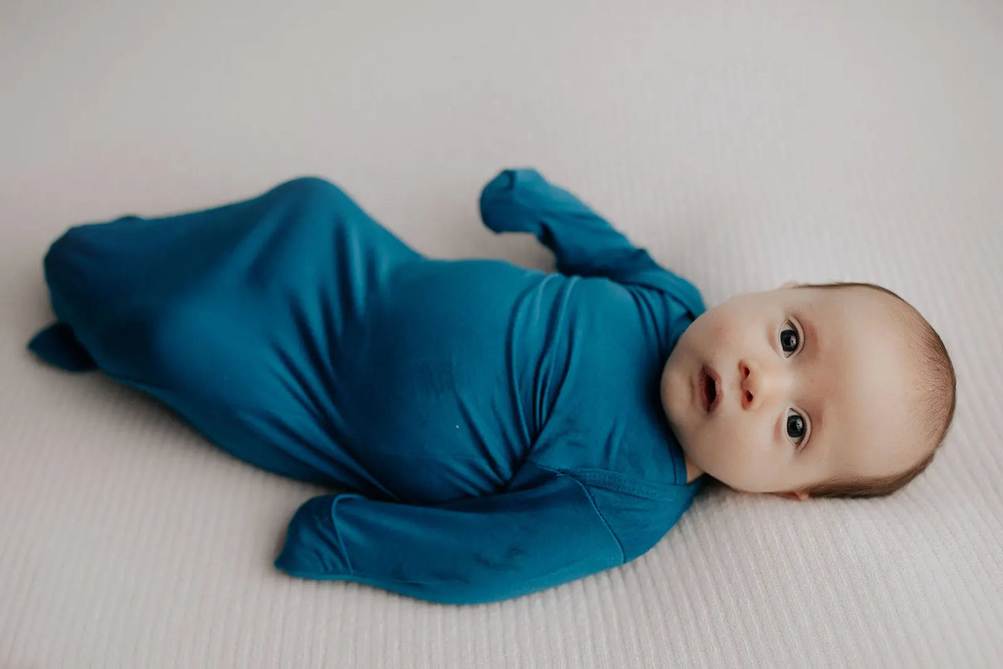 Blue Knotted Newborn Baby Gown Three Little Tots