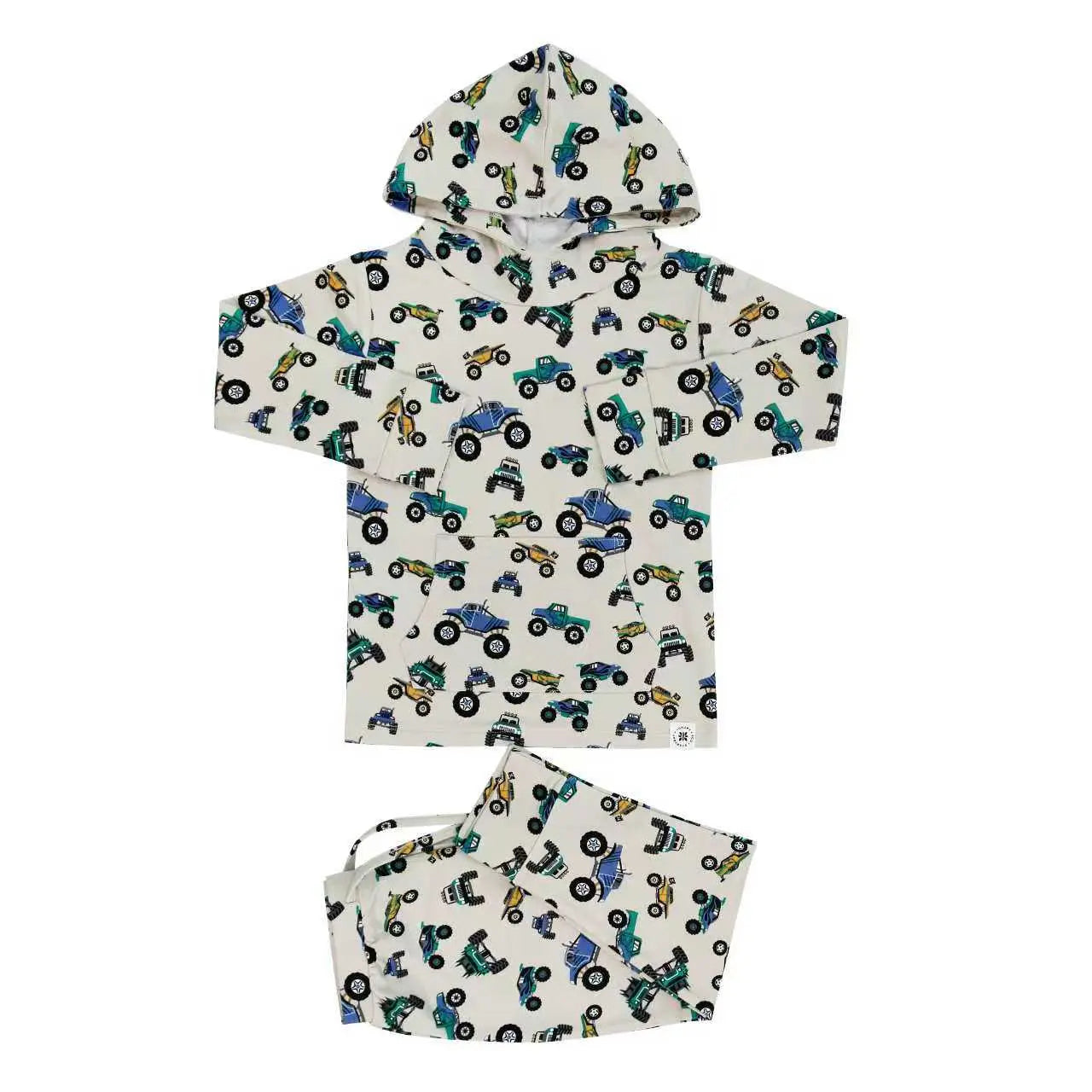 Hooded Jogger Set (Blues, Neutrals & Greens)