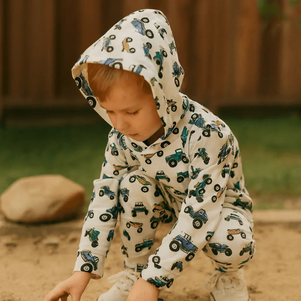 Hooded Jogger Set (Blues, Neutrals & Greens)