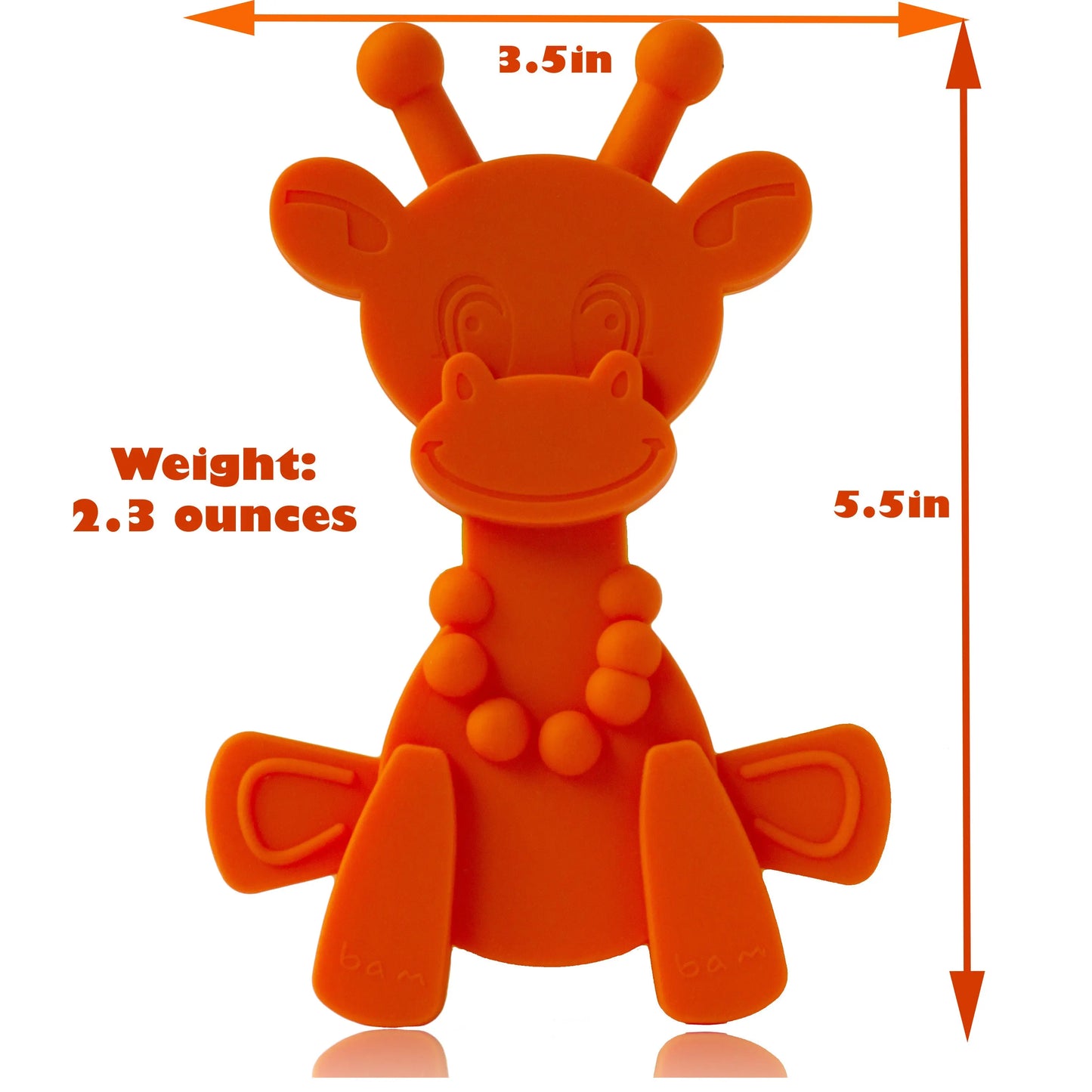 Little bamBAM Baby Teething Toy – Natural Rubber & Baltic Amber
