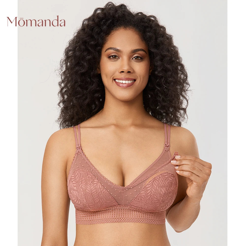 MOMANDA Lace Maternity Nursing Bra