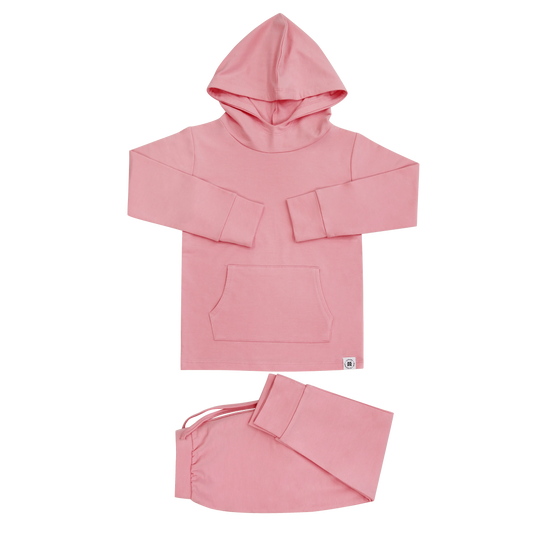 Hooded Jogger Set (Pinks & Warm Tones)