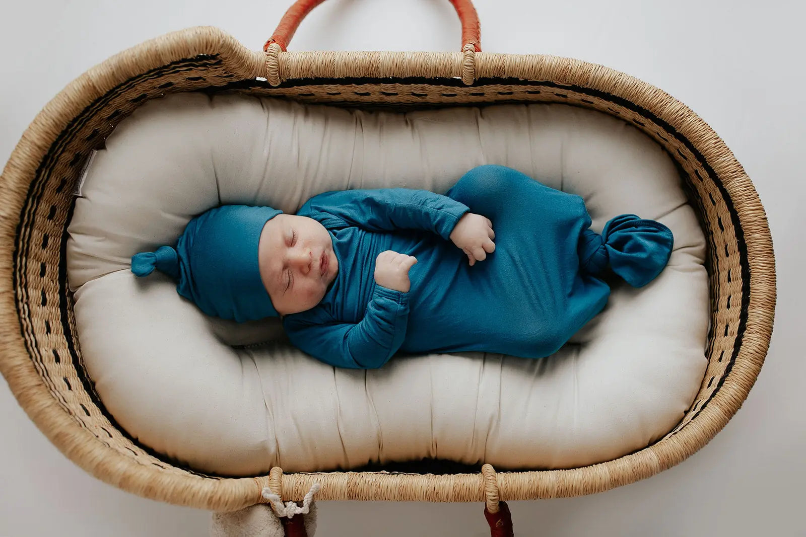 Blue Knotted Newborn Baby Gown Three Little Tots