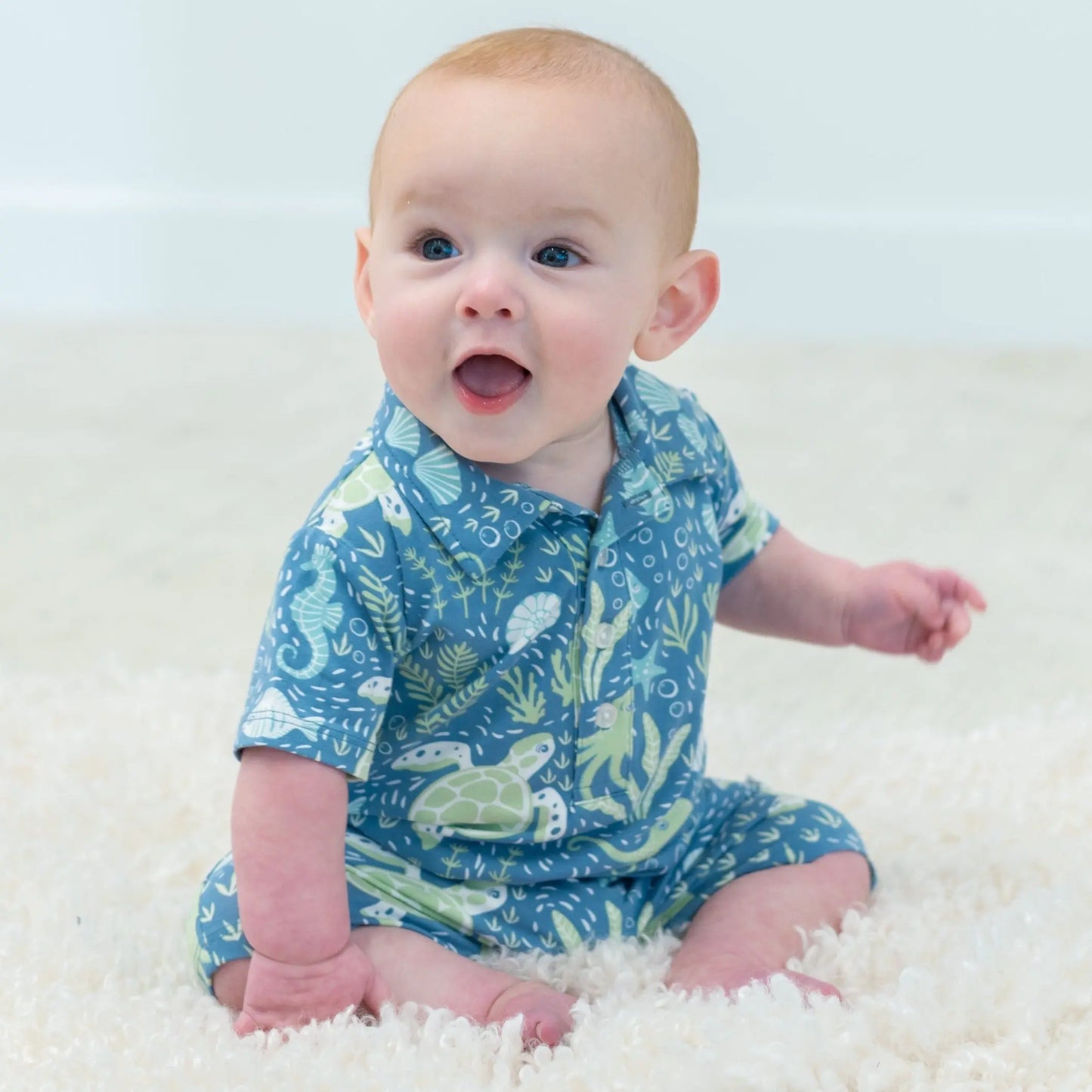 Polo Rompers · Boys Prints/Themes