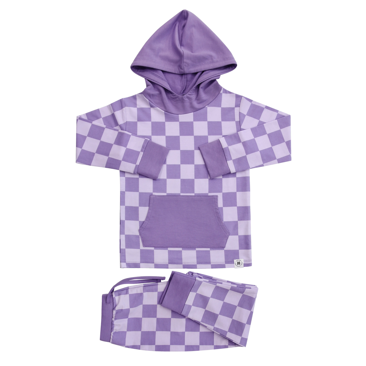 Checker Hooded Jogger Set