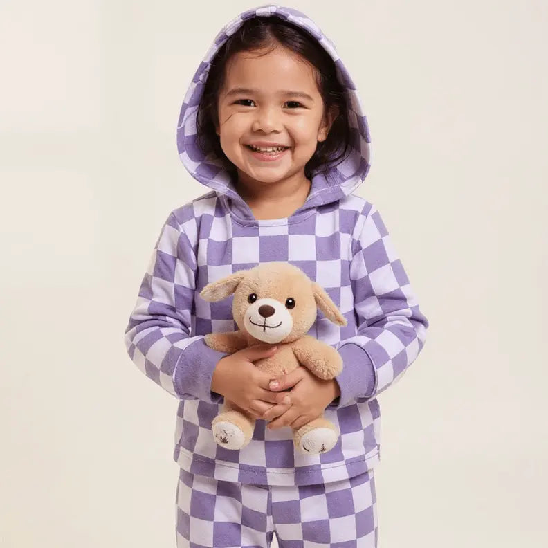 Checker Hooded Jogger Set