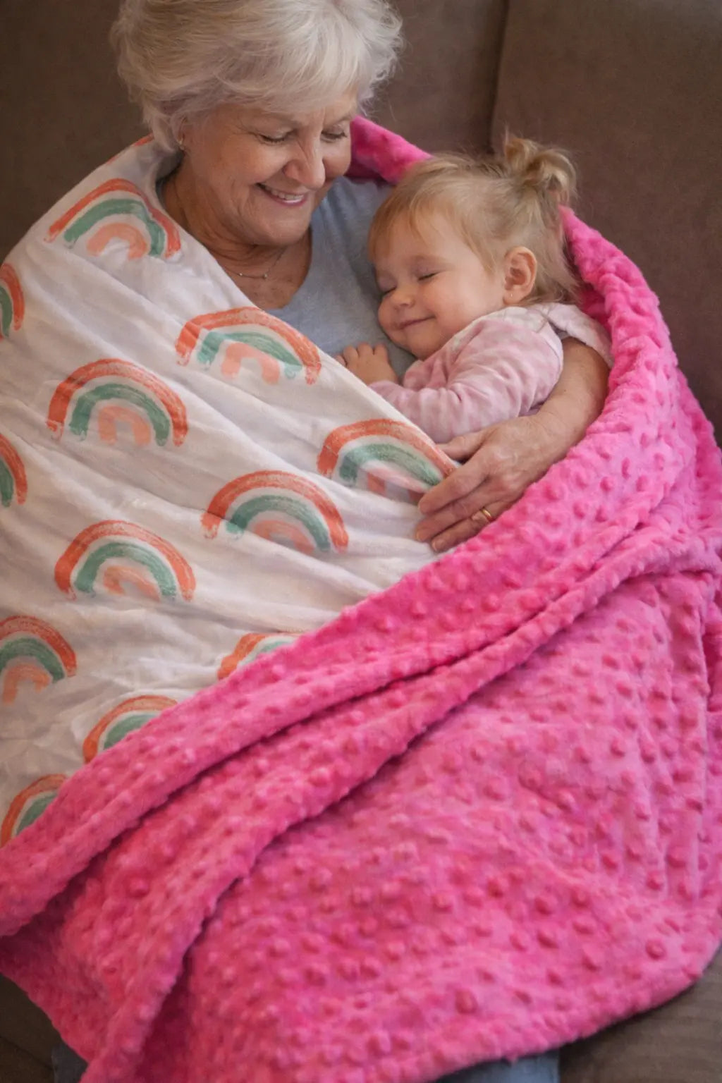 Colorful Creations Minky Blanket Growing Sprouts