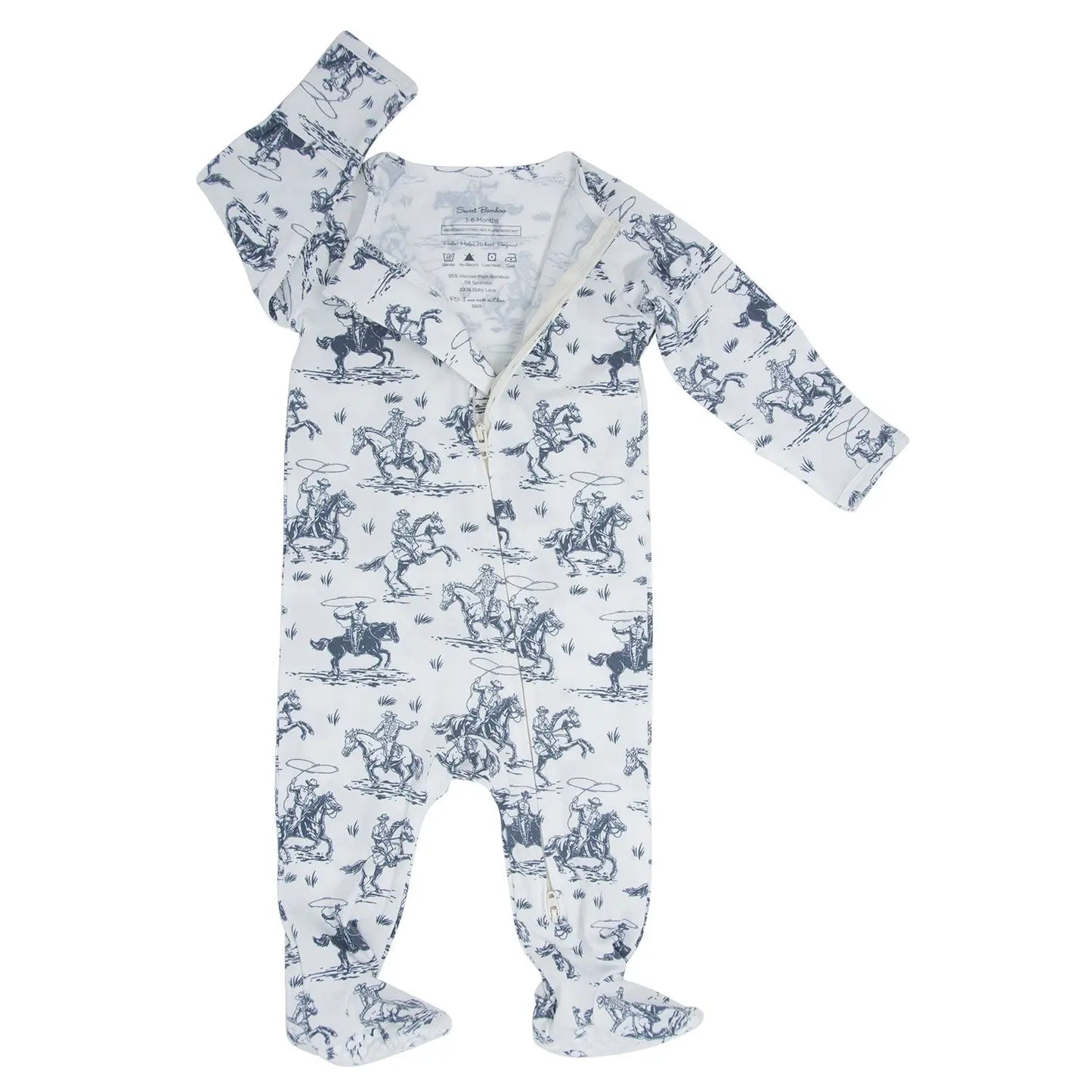 Western/Country Zipper Footie
